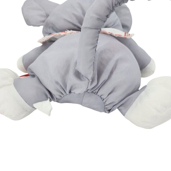 Vintage Fisher-Price Puffalump Gray Christmas Mouse Plush 1987 - Picture 6 of 11